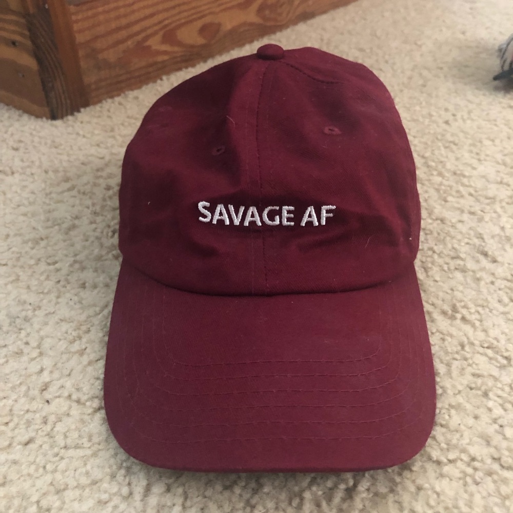 MAROON Hat - baseball cap - Savage Af